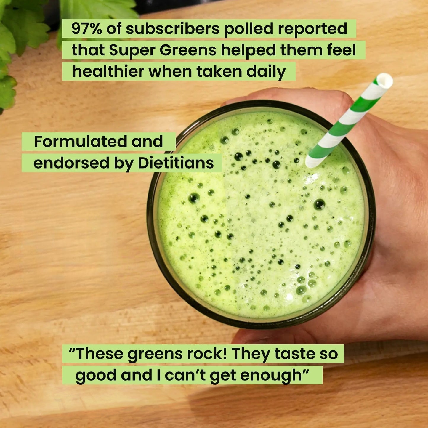 Live It Up Super Greens Powder All-Natural Plant-Based Superfood 60 Servings