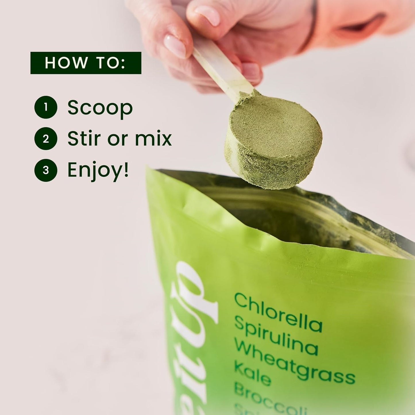 Live It Up Super Greens Powder All-Natural Plant-Based Superfood 60 Servings
